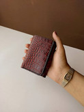 کیف پول جیبی چرم طبیعی گاوی کاملاً دستدوز